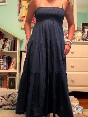 American Eagle Outfitters Navy Blue Maxi Dress